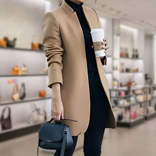 Kvinnors Blazer Ullblandning Elegant Höst Vinter 1