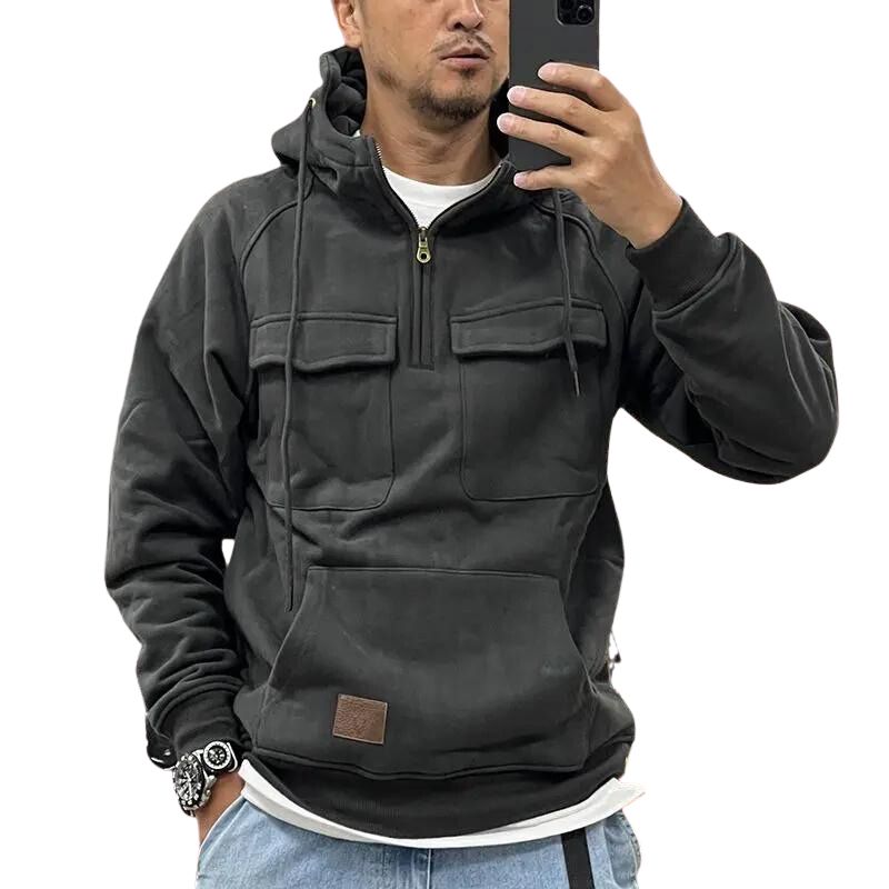 Dam Sportpullover med Huva i Hållbart Material-3