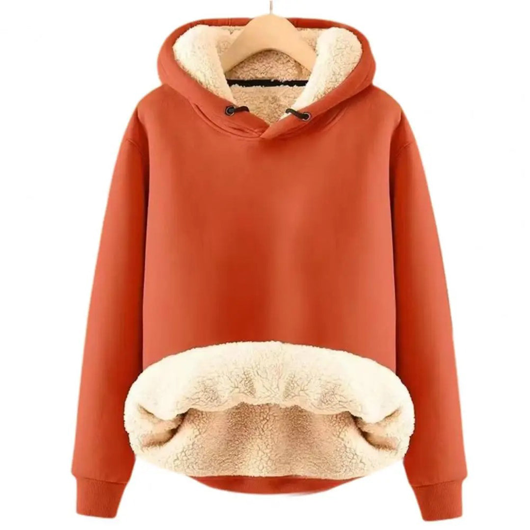 Variant image for Kvinnors Hoodie Avslappnad Fleece Varm med Justerbar Huva-1