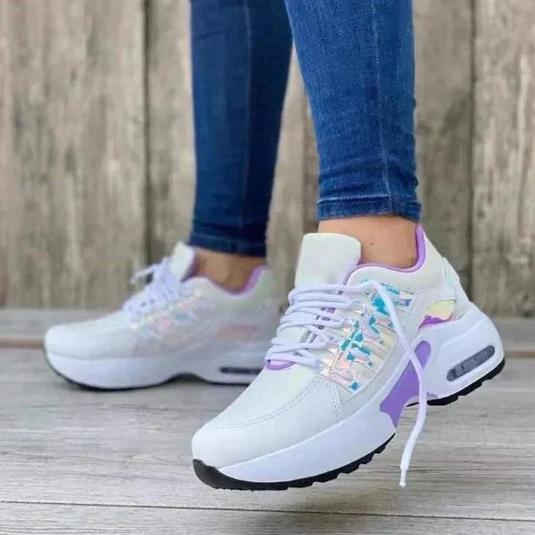Kvinnors Sneakers Tjock Sula Syntetmaterial Snörning-6