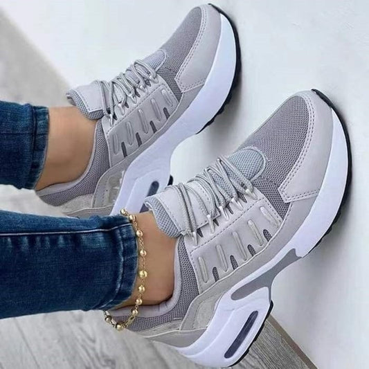 Kvinnors Sneakers Ergonomisk Design PU Material-1