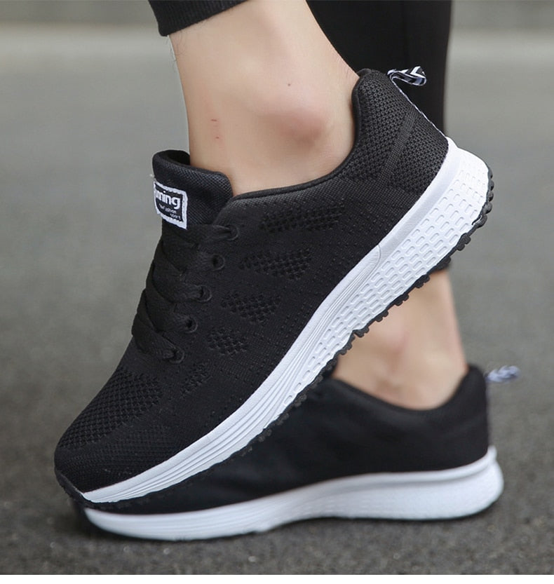 Kvinnors Sneakers Sportig Design Andningsbart Material-5