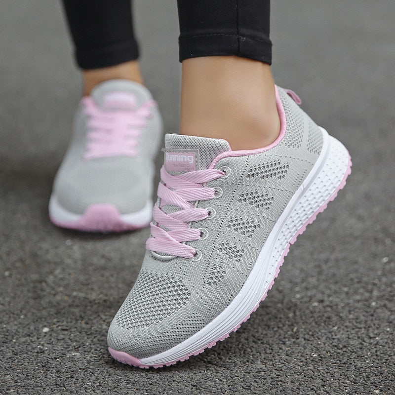 Kvinnors Sneakers Sportig Design Andningsbart Material-4