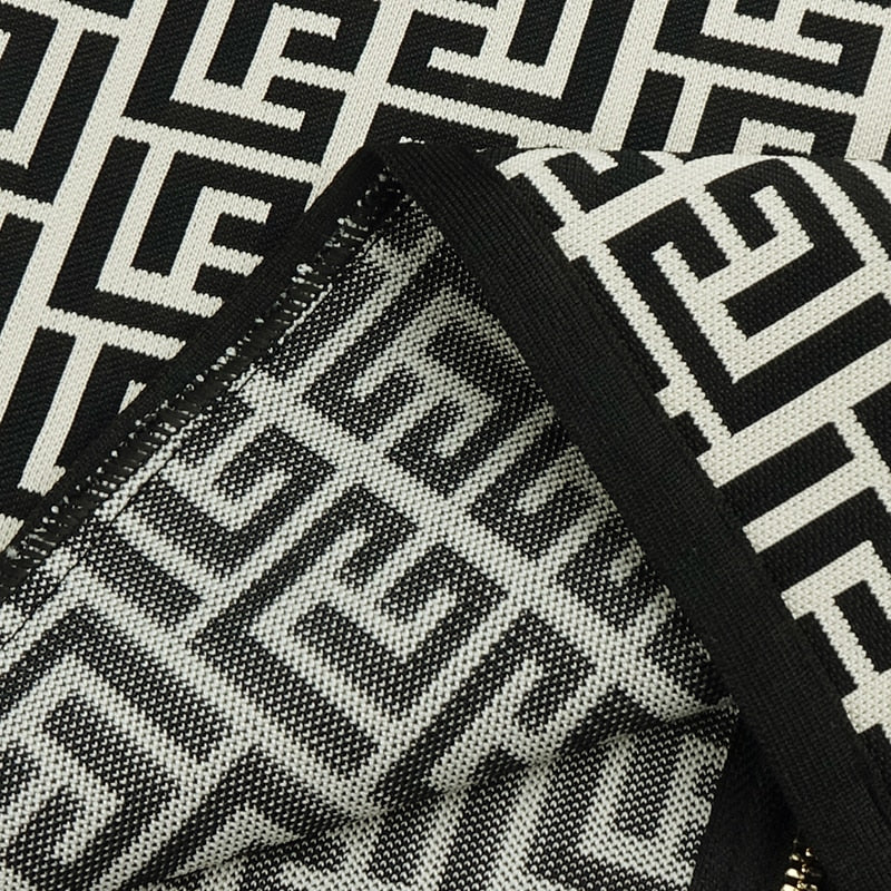 Dam Rockuppsättning med Geometrisk Design - Kort Spandex Nylon Klänning med Fyrkantig Krage 5