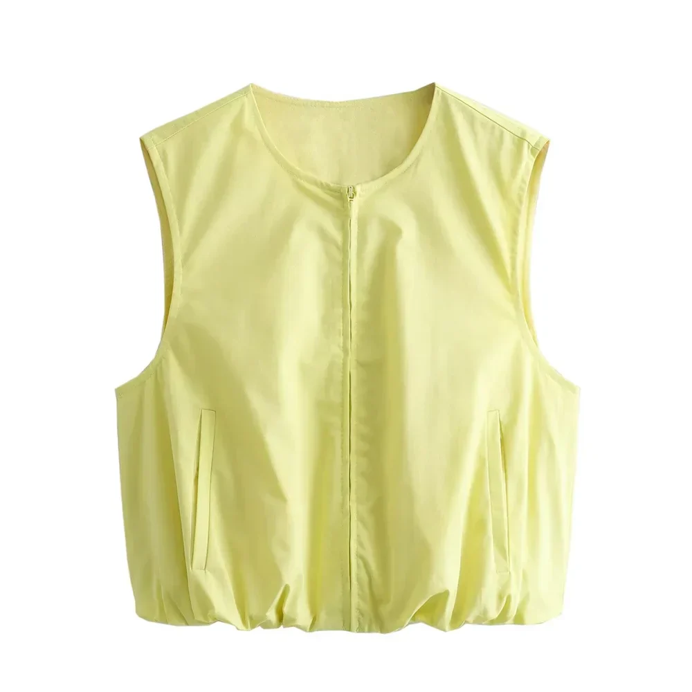 Dam Set Ärmlös Kofta Högmidjad Kjol 100% Bomull 2