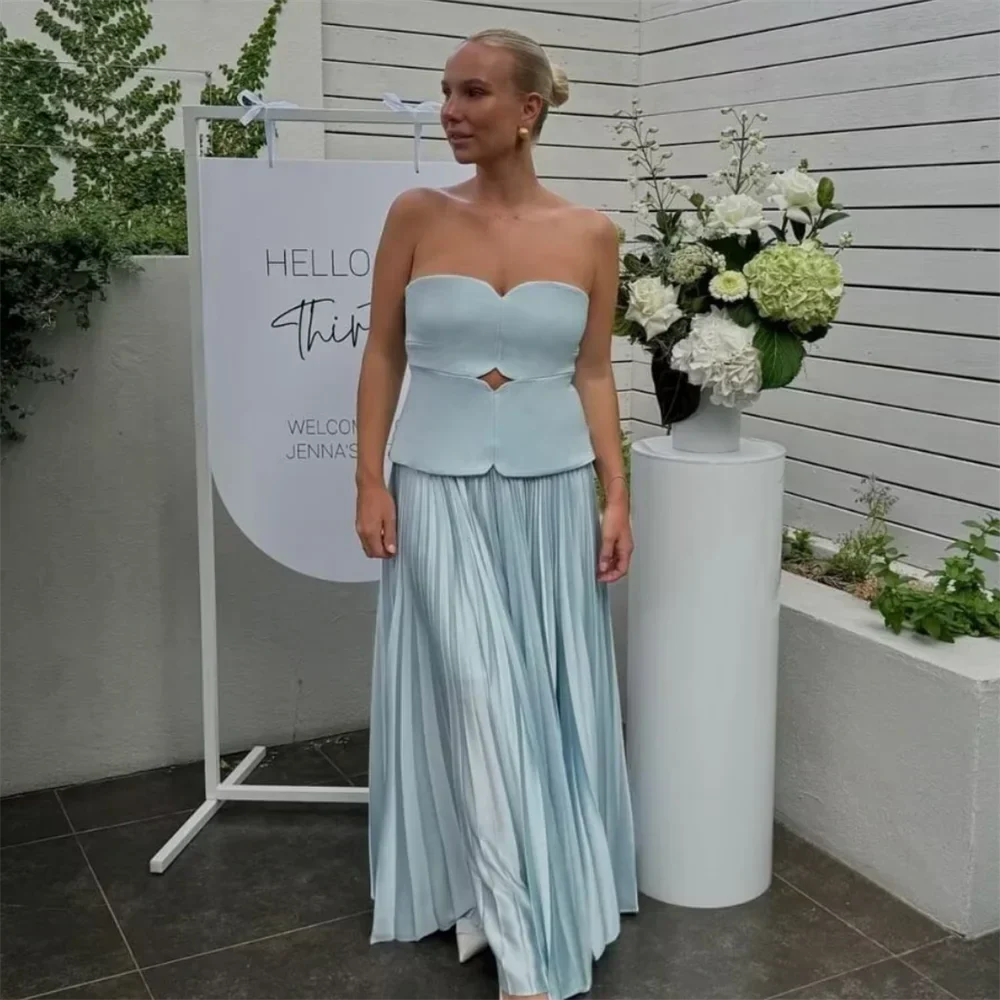 Dam Festtopp Ribbad Polyester för Sommar 2