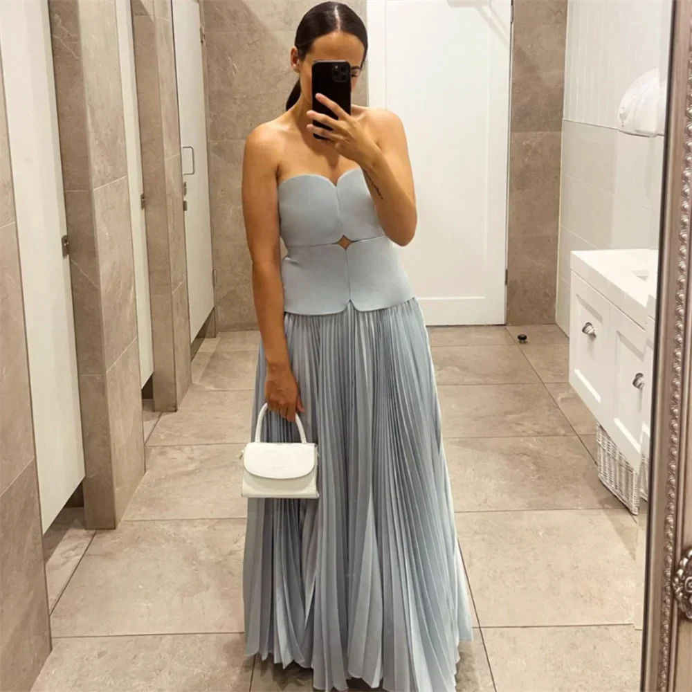 Dam Festtopp Ribbad Polyester för Sommar 4