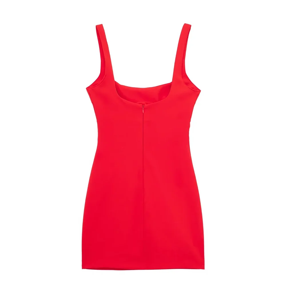 Dam Klänning Slim Fit Öppen Rygg Polyester-3