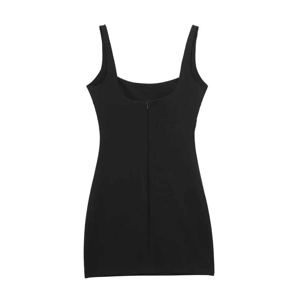 Dam Klänning Slim Fit Öppen Rygg Polyester-4