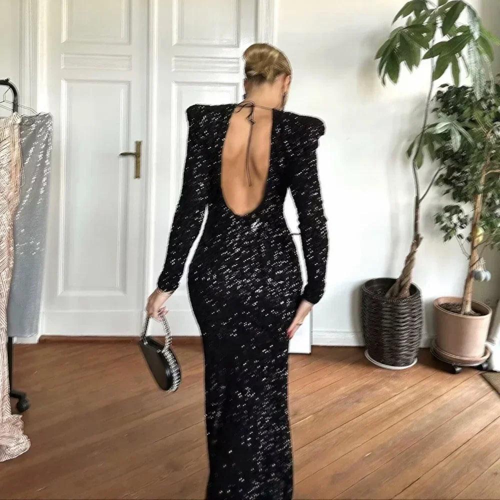 Dam Festtoppar Snäv Passform Polyester med Cirkulär Halsringning 3