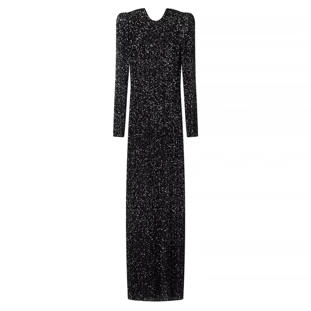 Dam Festtoppar Snäv Passform Polyester med Cirkulär Halsringning 6