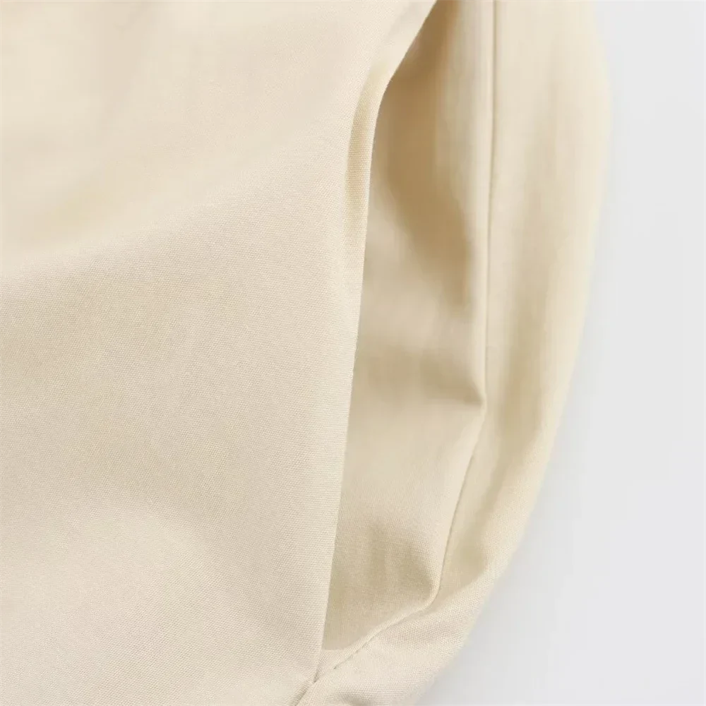 Dam T Shirt Slim Fit V-ringning Broderad 100% Bomull 5