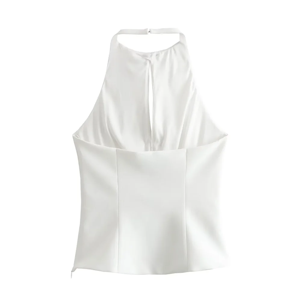 Paljett Topp Dam med Snäv Passform och Loopdetalj – Festtopp för Elegant Utstrålning 3