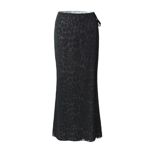 Dam Halbrock Snäv Leopardmönster Polyester-1