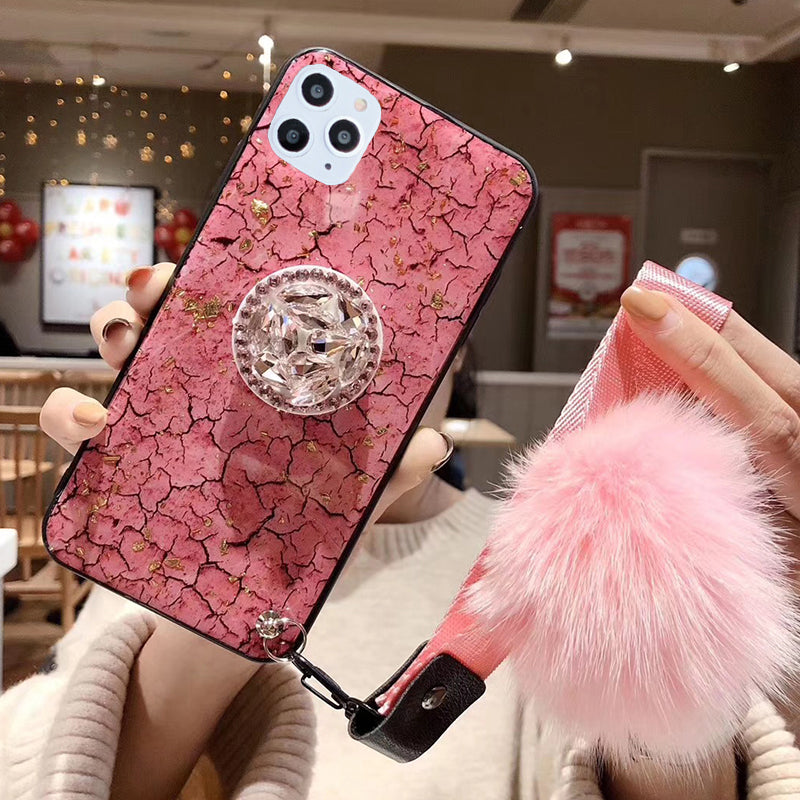 Kvinnors iPhone Omslag med Håromslag i Lyxigt Material-4