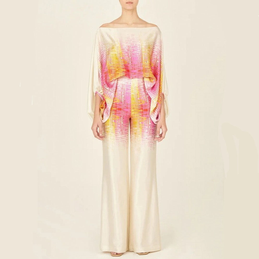 Variant image for Kvinnor Tvådelad Uppsättning Axelfri Satin-21