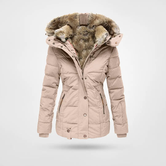 Dam Vinterjacka Sportig Polyester med Huva 10