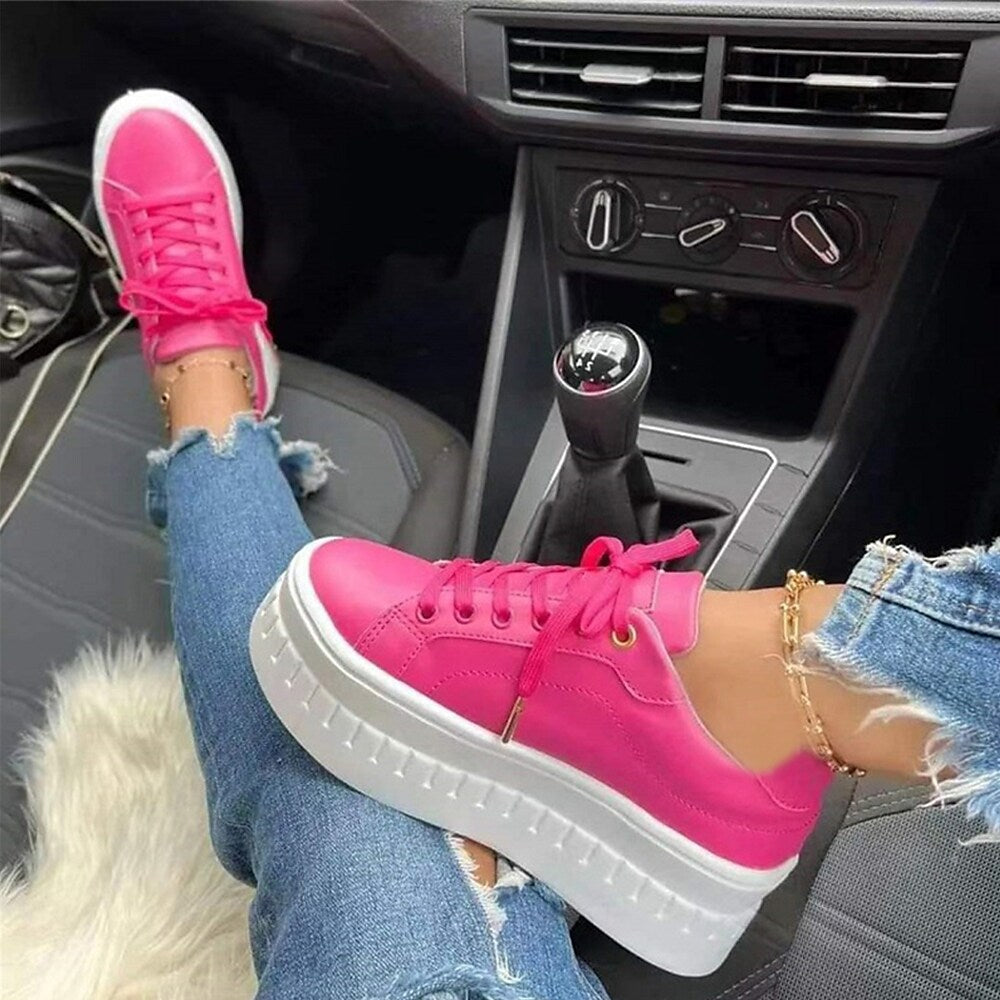 Kvinnors Sneakers Tjock Sula Andningsbart Tyg 4
