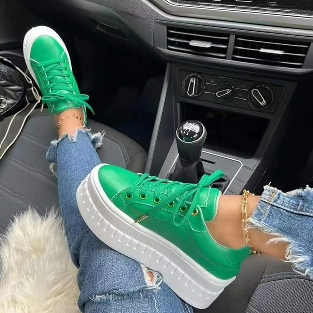 Kvinnors Sneakers Tjock Sula Andningsbart Tyg 6