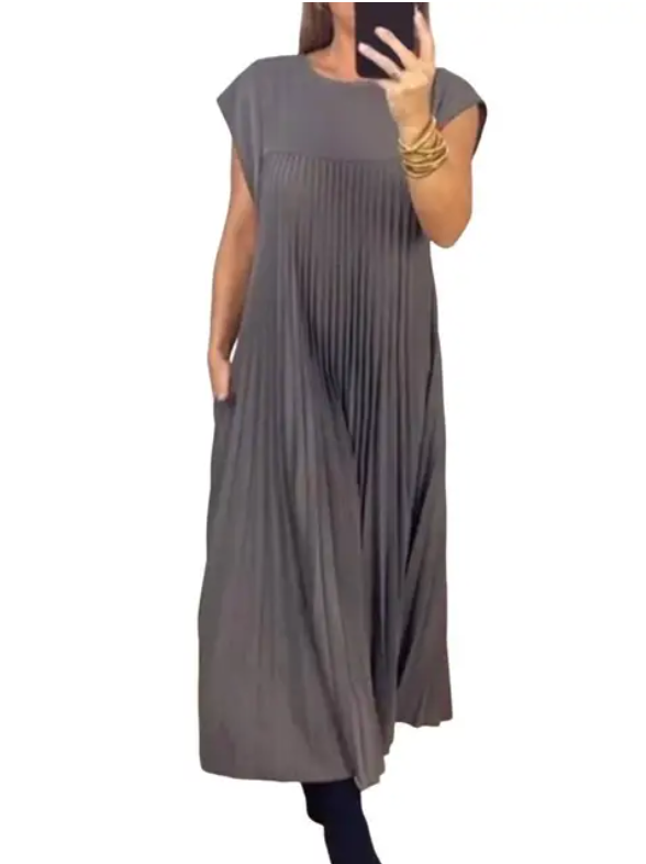 Variant image for Dam Klänning Veckad Komfort Polyester-Spandex-13