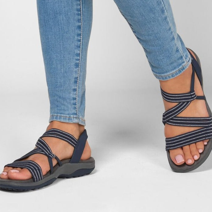 Dam Sandaler Ortopedisk Design Läder och Syntetiska Material 8
