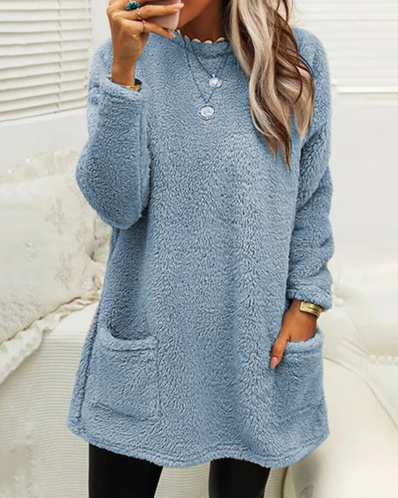 Variant image for Fleecetröja Dam Hög Krage Avslappnad Fleece Material-25