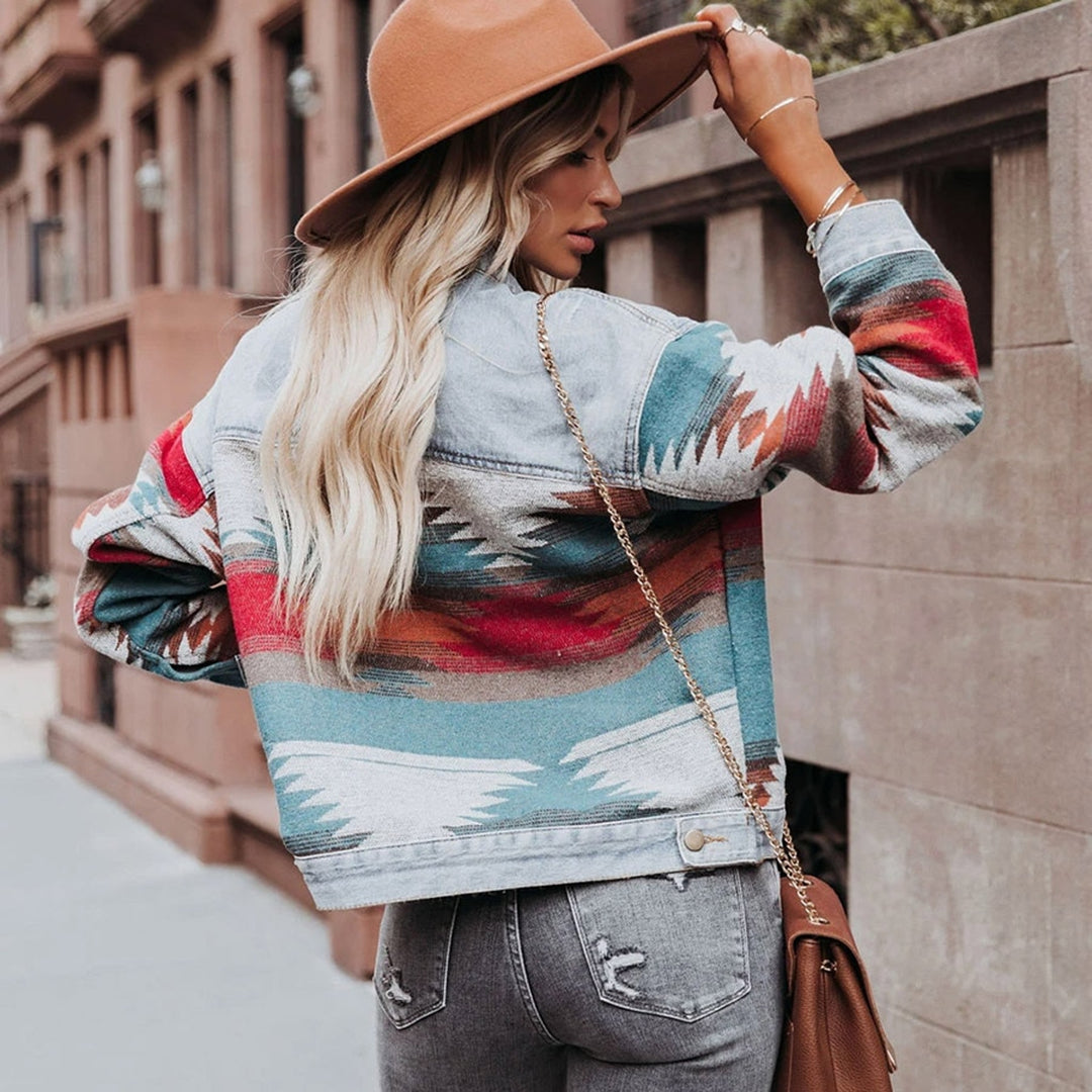 Damjacka Retro Denim Klassisk Hållbar Stil-2