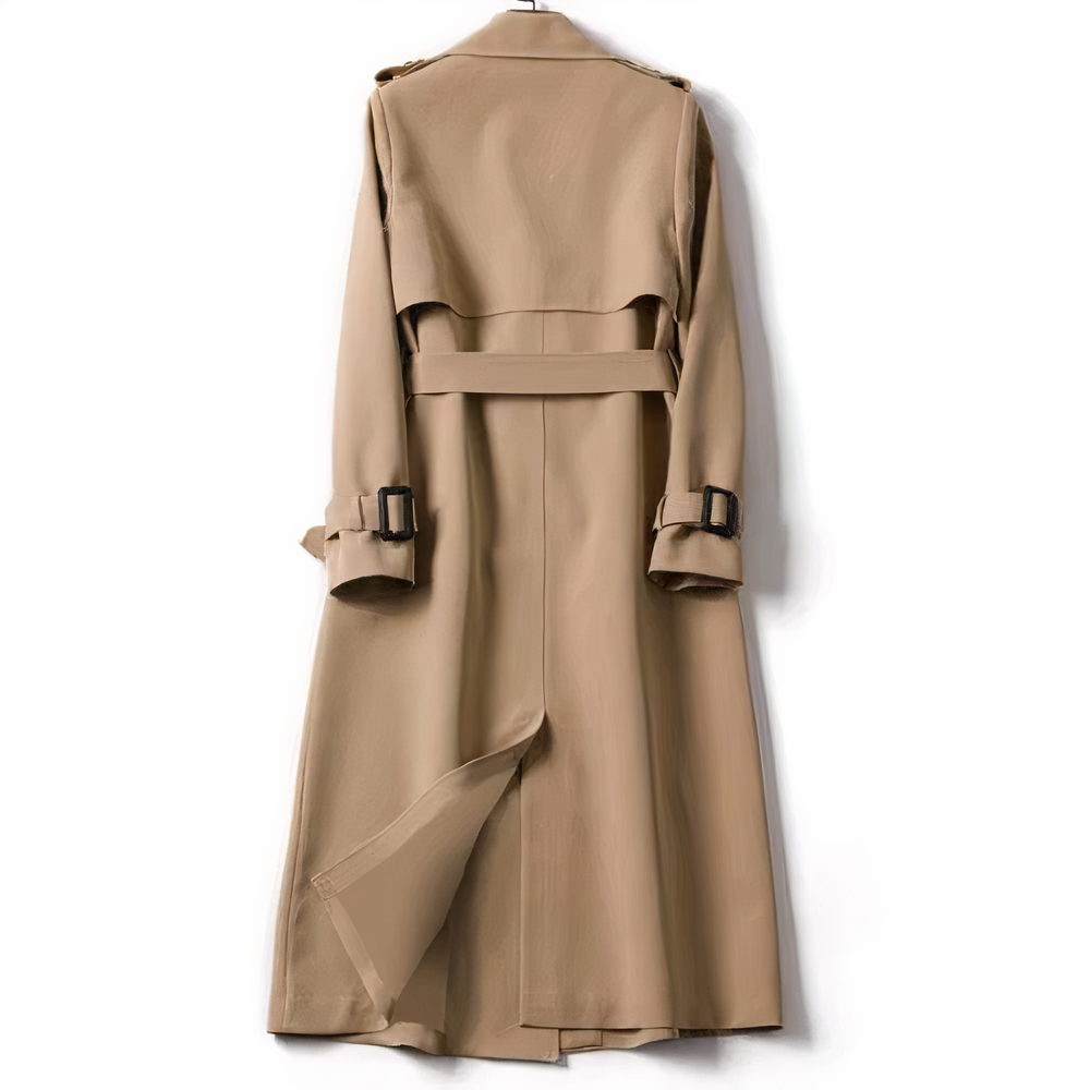 Dam Kappa Klassisk Trench Coat Mjuk Tyg 2