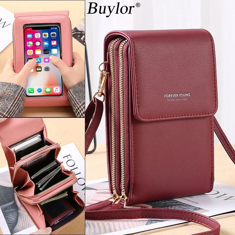 Variant image for Dam Crossbody Väska Transparent Mobilfack Hållbart Syntetmaterial-5