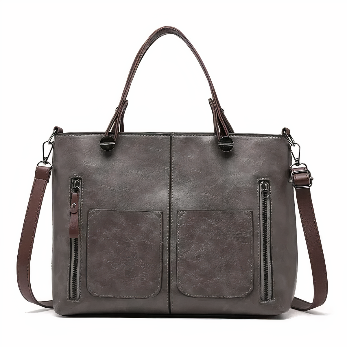 Damväska Vintage Stil PU-Läder Axelväska-6
