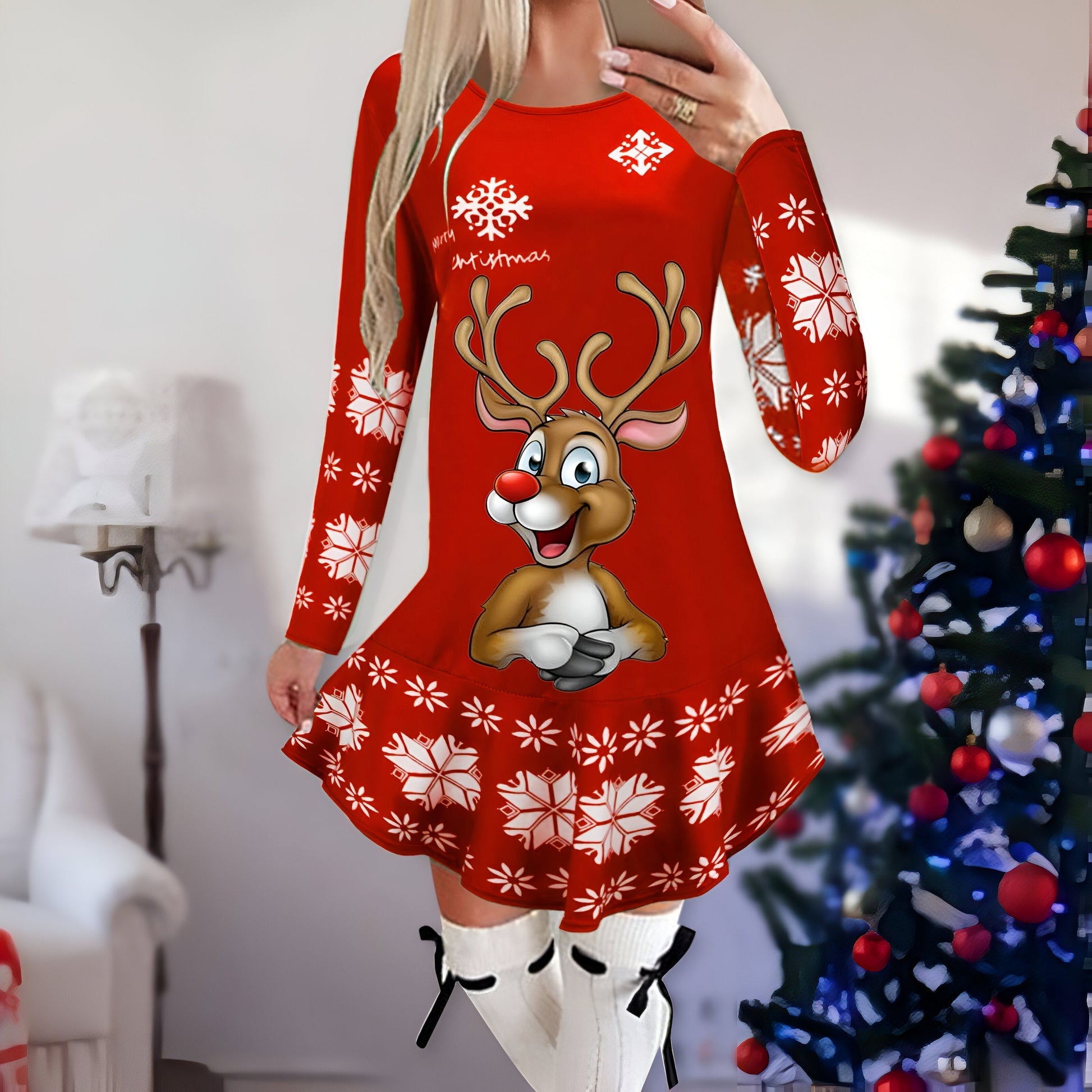 Variant image for Dam Glittrig Miniklänning Lätt Material för Festliga Tillfällen-41