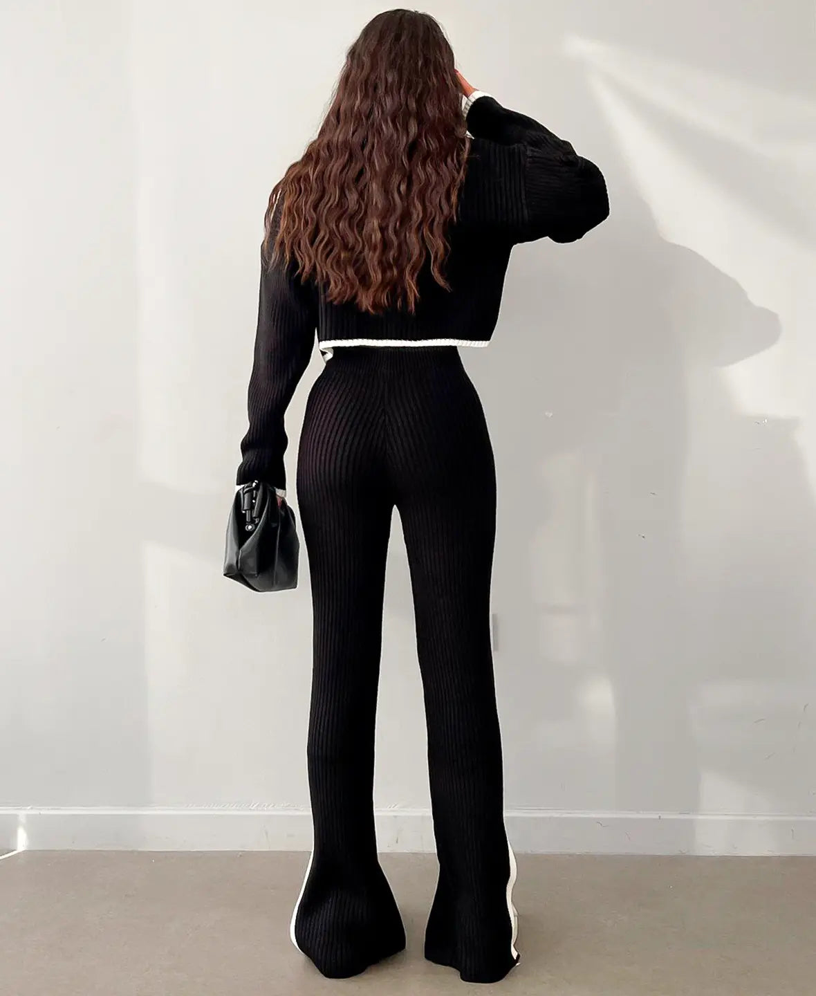 Dam Klänning Ribbstickad Elegant Akryl 3