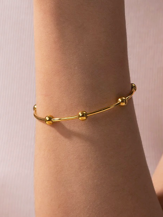 Kvinnors Guld Armband Rund PĂ€rldesign Elegant Smycke-1
