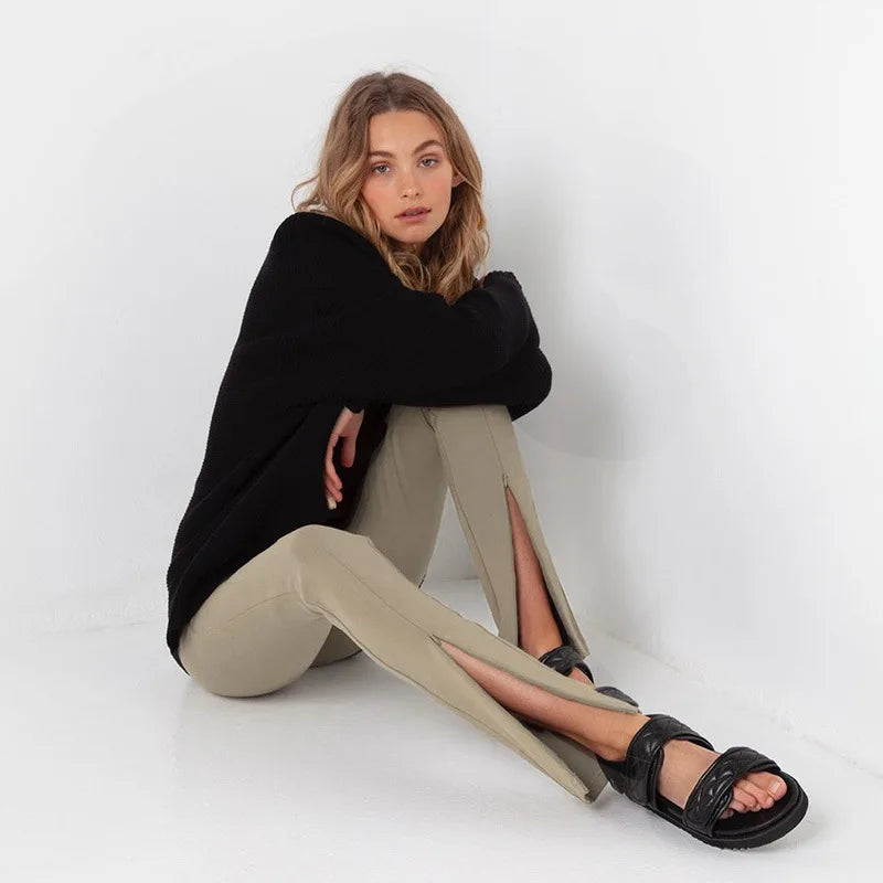 Snygga Byxor Dam Skräddarsydd Polyester för Eleganta Tillfällen 4