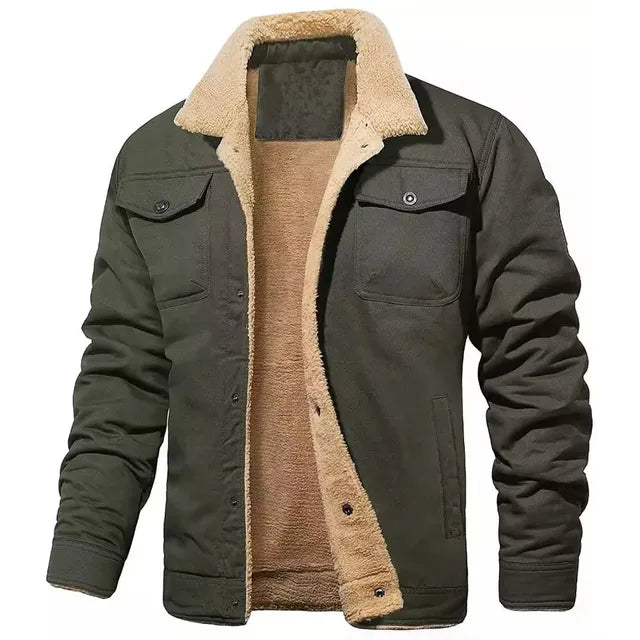 Herr Bomberjacka Taktisk Bomullsfleece Modern Design Komfortabel och Praktisk-5