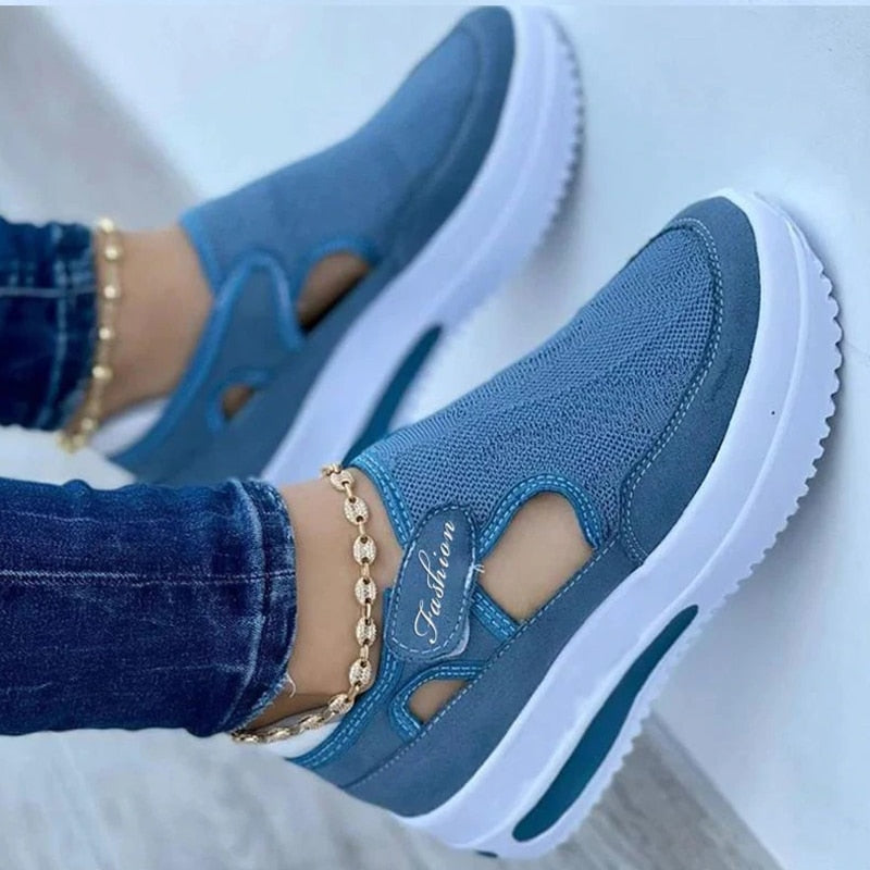 Kvinnors Sneakers Casual Tjock Sula Vildläder Syntetiska Detaljer-2