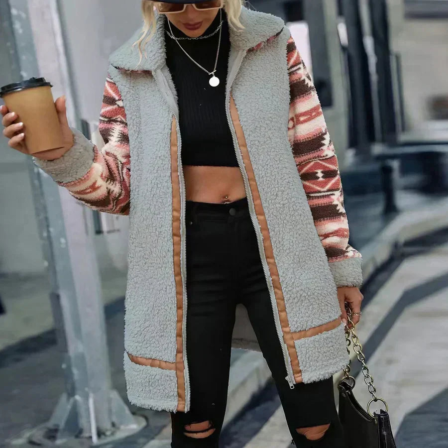 Variant image for Dam Höstjacka Varm Päls Tidlös Design Polyester-33