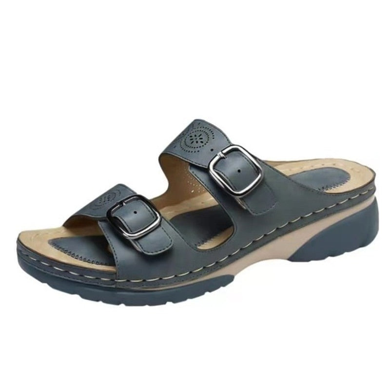 Dam Sandaler Ortopedisk Design Andningsbart Syntetmaterial-4