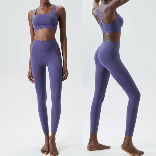 Dam Leggings Set Sportig Ărmlös Nylon Spandex-1