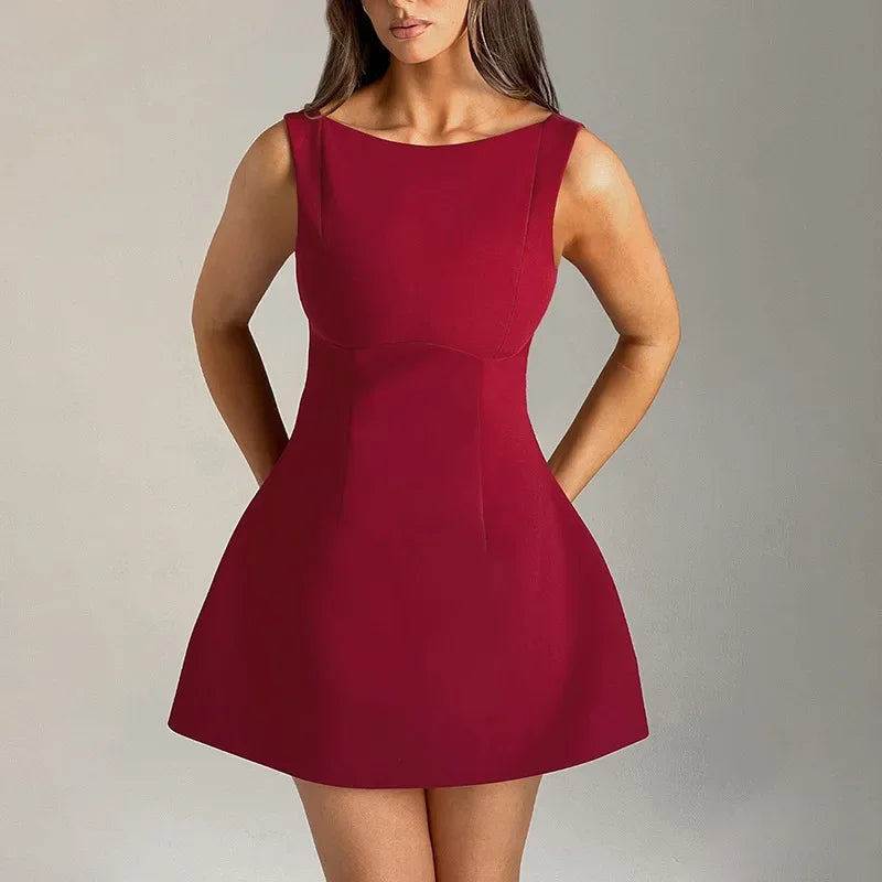 Variant image for Kvinnors Miniklänning V-Hals Slim Fit Polyester-16