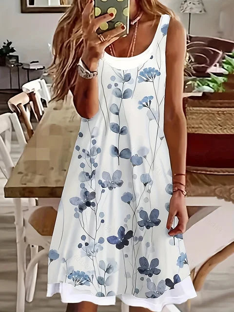 Kvinnors Klänning Detaljerad Design Polyester-2