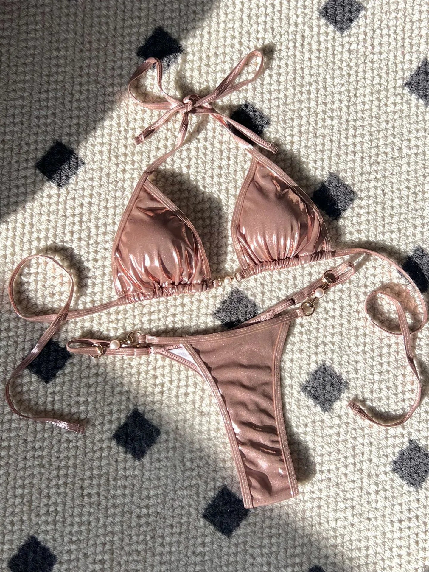 Dam Baddräkt Två Delar Modern Polyester-6