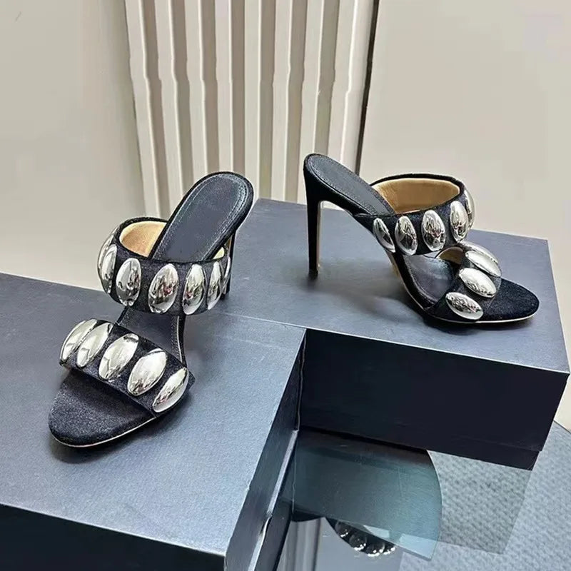 Dam Sandaler Elegant PU Design med Gummisula för Komfort-5