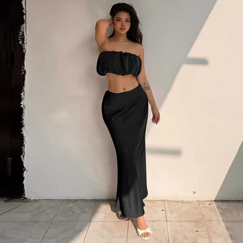 Damklänning med Regelbundna Ärmar i Spandex och Polyester-3