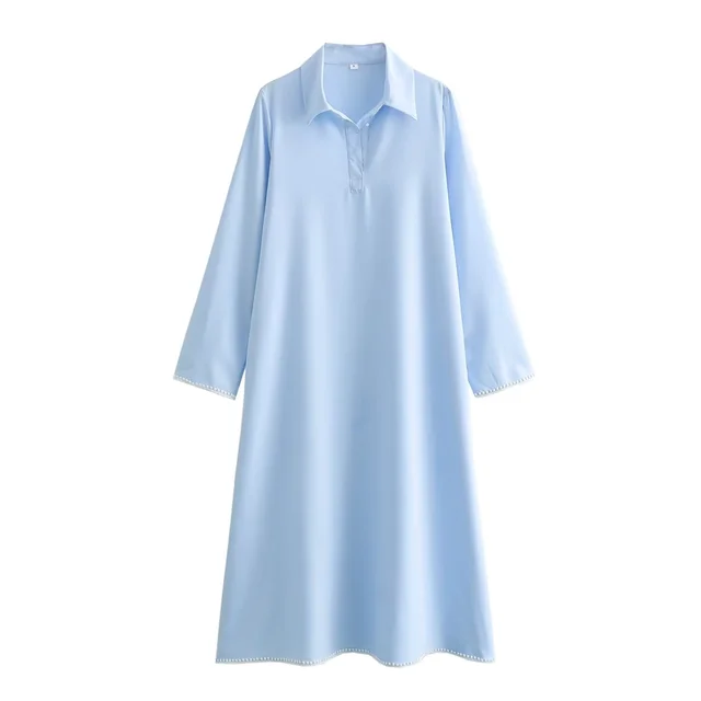 Variant image for Långklänning Dam Lös Passform Polyester för Fest och Avslappnade Tillfällen-8