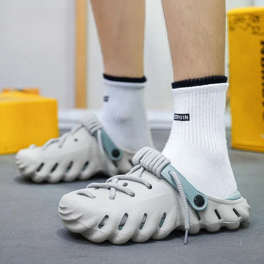 Herr Sandaler Slip-On Justerbara Remmar Syntetmaterial-3