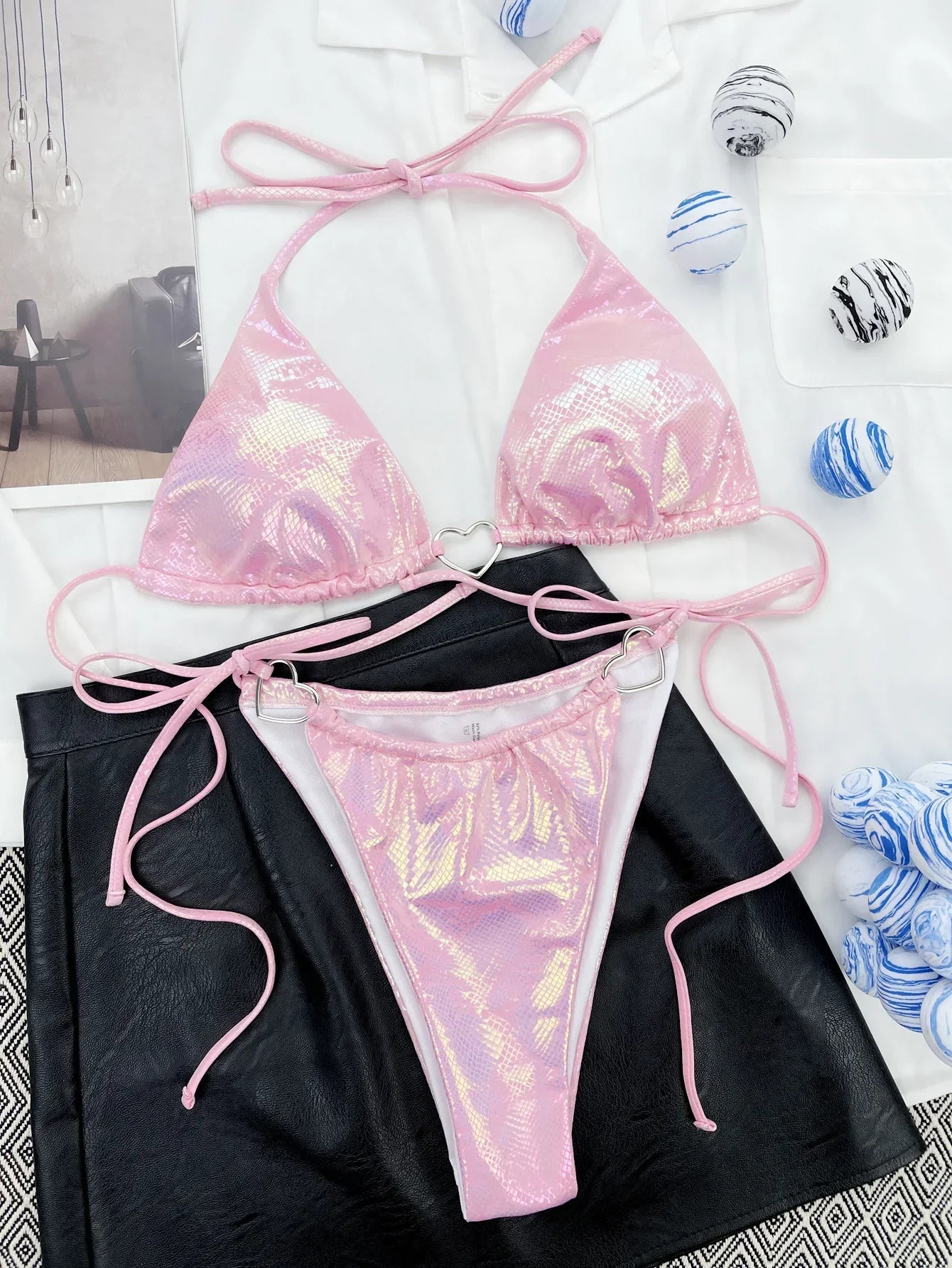 Dam Bikini Set Monokrom Nylon Polyester-2