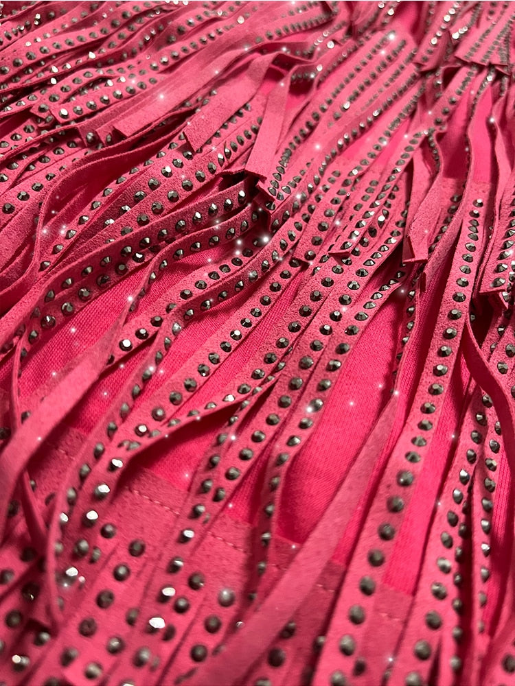 A-Line Minikjol med Strassdetaljer i Svart Polyester för Kvinnor - Trendig och Bekväm Minikjol 3