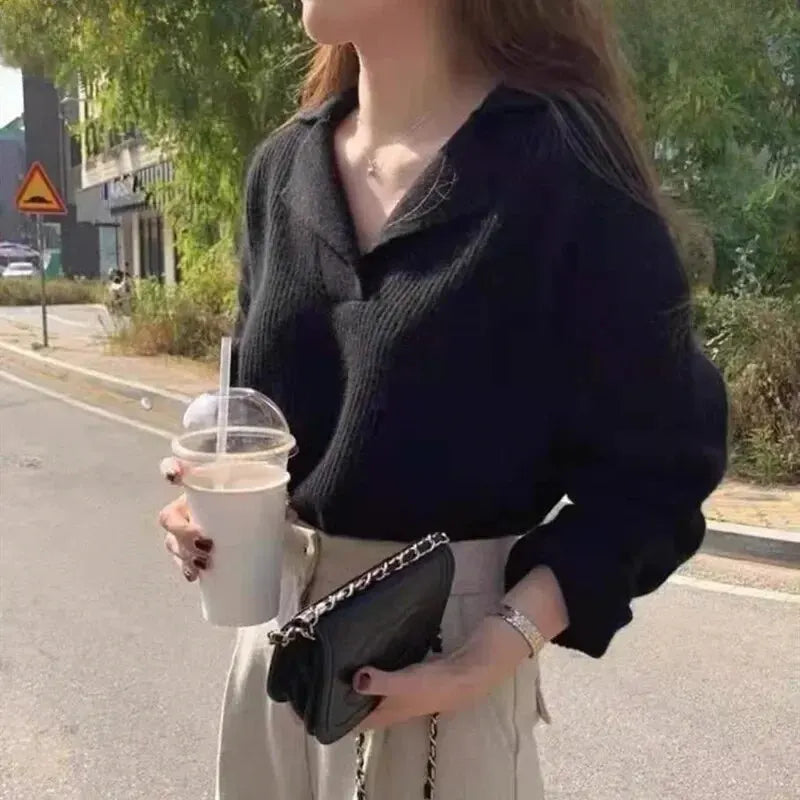 Lång Kofta Dam i Vit Stickad Akrylblandning – Långärmad, Mångsidig Design för Vår och Höst 3