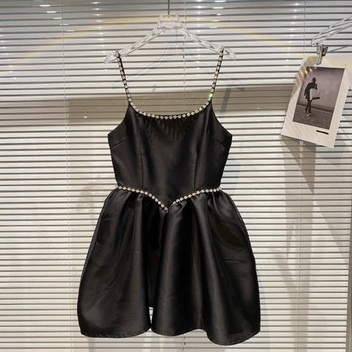 Kvinnors Miniklänning A-linjeformad Polyester Spaghetti Band 1